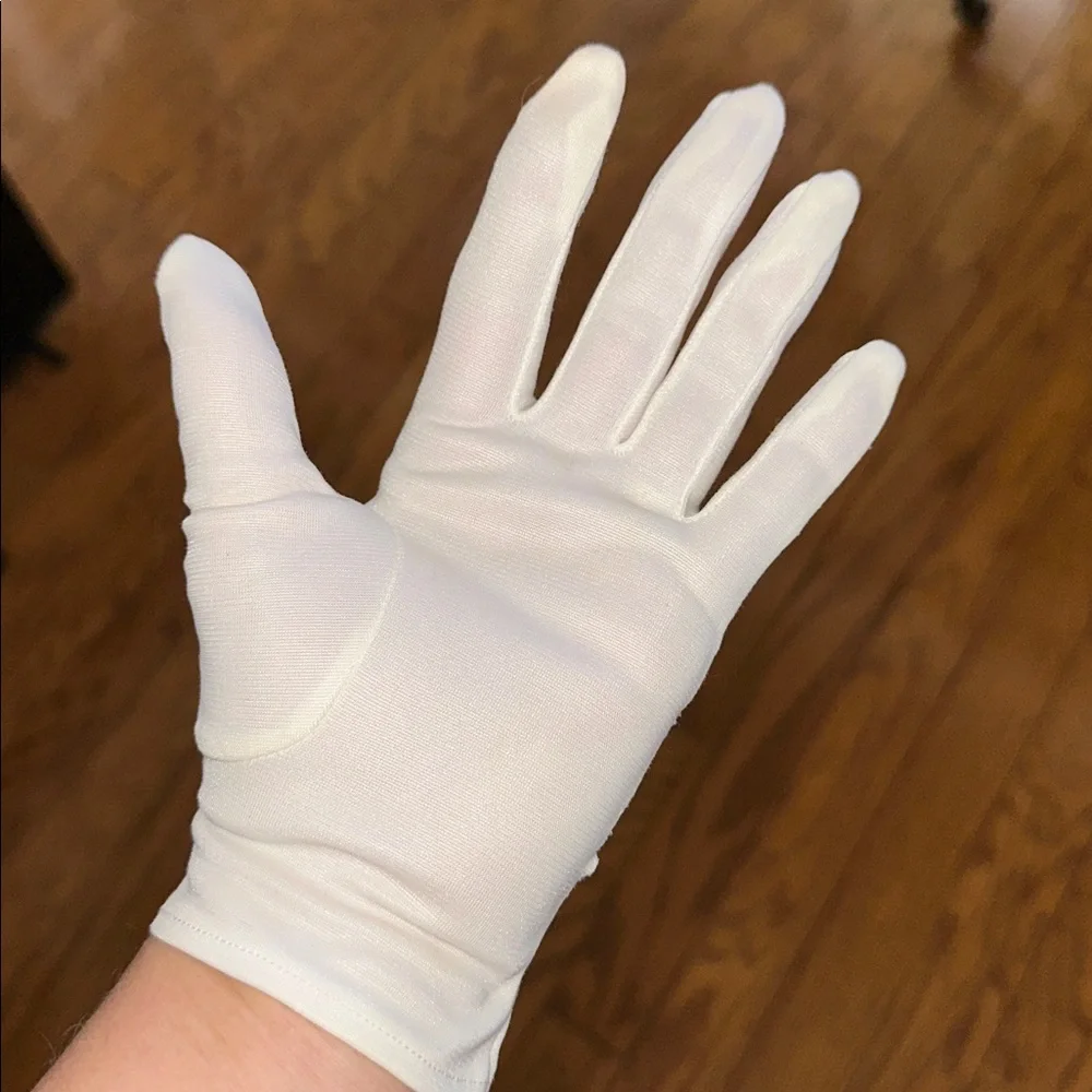 Vintage 60s White Nylon Wrist‎ Gloves